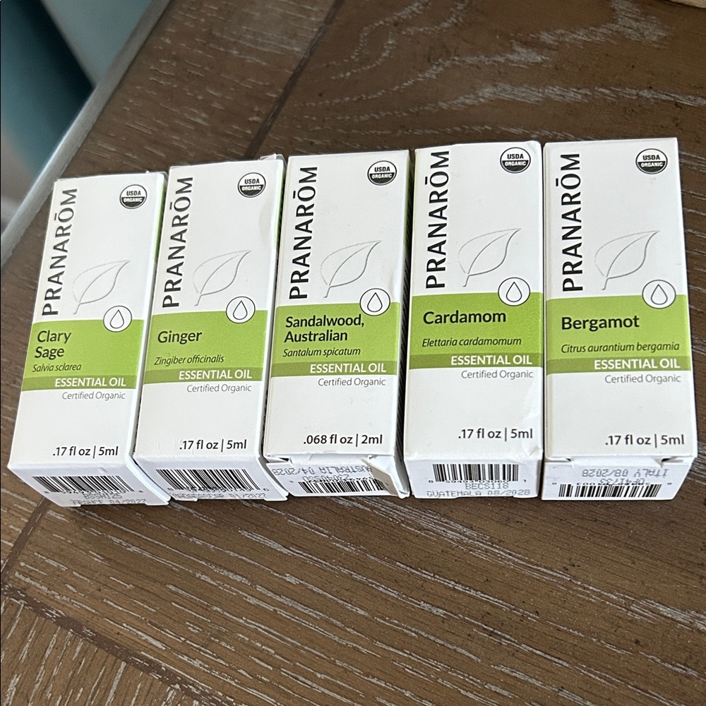 Pranarom organic Essential oils - lot of 5 assorted